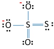 lewis structure of S2O32-